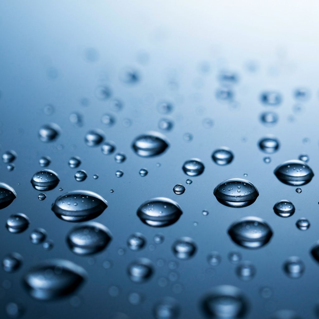 Macro fotografía de gota de agua cristalina